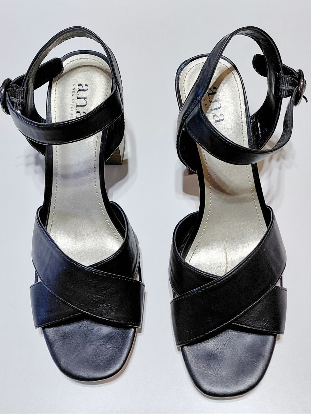 a.n.a A New Approach Primly Women's Black Sandals  - 7